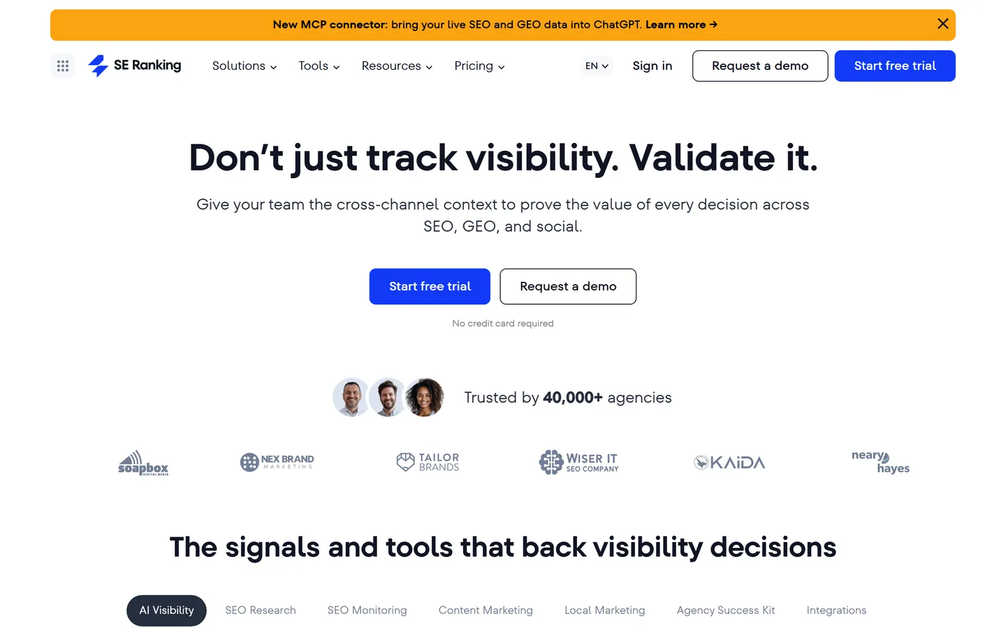 SE Ranking AI Visibility Tracker